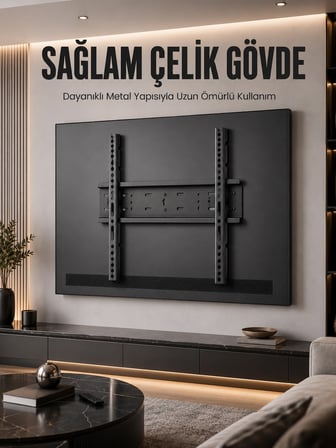 Büyük Ekran Tv Duvar Askısı 50-95 İnç Dayanıklı Sabit Askı Aparatı Kolay Kurulum