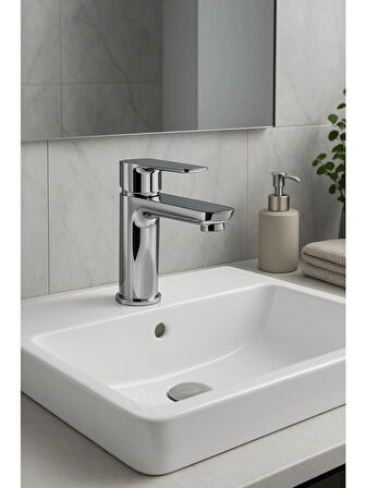 Lüks Sabit Labo Bataryası Tek Kollu Musluk – Su Tasarruflu Banyo & Mutfak Uyumlu