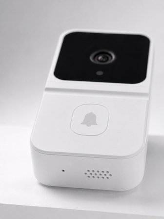 Wi-Fi Beyaz Görüntülü Kapı Zili  HD Kamera, Gece Görüşü ve Çift Yönlü Konuşma Özellikli