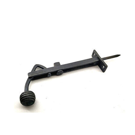 Antika Tarz Dekoratif Pirinç Ayarlı Panjur Stoperi - 150x55 Mm, Oksit