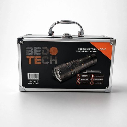 Bedotech Bd-2 30w Tg Led Alüminyum Alaşımlı Zoomlu Type-c Şarjlı El Feneri