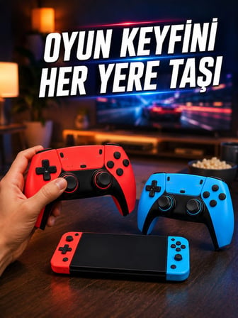 Mini Oyun Konsolu Çift Kablosuz Kontrolcü Hdmı Bağlantılı Oyun Cihazı
