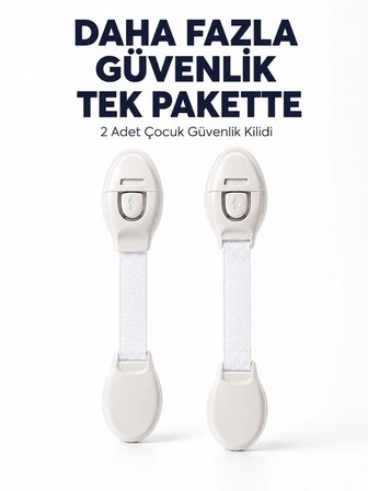 2 Adet Güçlü Yapışkanlı Çocuk Güvenlik Kilidi