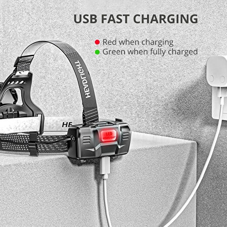 Ps-8002 Sensörlü Zoomlu Profesyonel Şarjlı Kafa Lambası