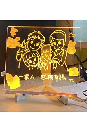 12 Inc Led Işıklı Çizim Tahtası Ayarlanabilir Stant Ve Kalemleri İle