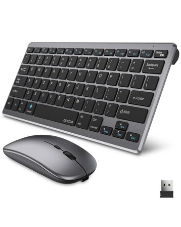 Bluetooth Ve 2.4g Destekli Kablosuz Klye Mouse Seti Şarj Edilebilir