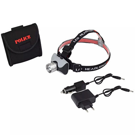Police Ps-1813 Cree Q5 Led Led Zoomlu Şarjlı Kafa Feneri