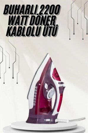 Modern Tasarım 2200W Dayanıklı Buharlı Seramik Kaplama Ütü Yeni Nesil