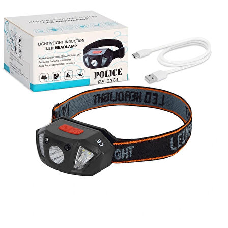 Police Ps-2361 Şarjlı Kafa Feneri