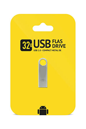 32 Gb Usb 2.0 Metal Usb Flash Bellek Veri Dosya Aktarımı Yüksek Kapasiteli Ve Hızlı Depolama