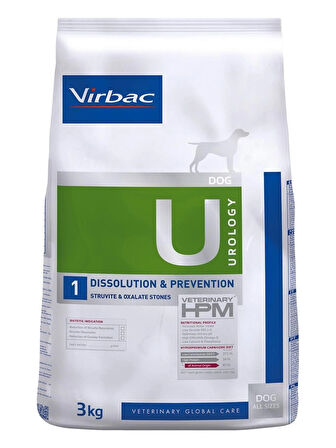 Virbac U1 Urology Dissolution & Prevention Köpek Maması 3 Kg