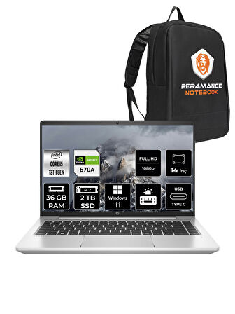 HP ProBook 440 G9 Intel Core i5 1235U 36GB 2TB SSD MX570A/2GB 14" FHD W11P Taşınabilir Bilgisayar & PER4 Çanta