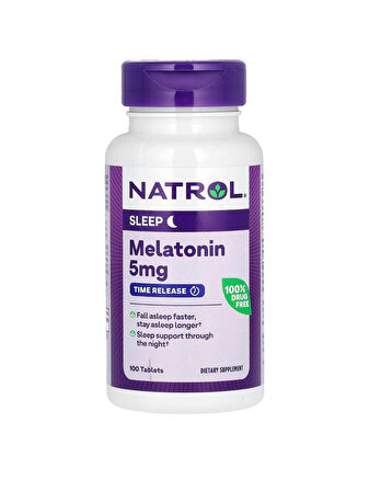 Natrol Melatonin 5 mg 100 Tablets Time Release Extra Strength