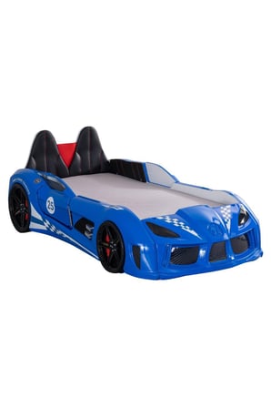 Arabalı Yatak, Raceing Car V8 Full Ledli Koltuklu Arabalı Yatak 100x190 cm