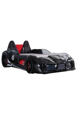 Arabalı Yatak, Raceing Car V8 Full Ledli Koltuklu Arabalı Yatak 100x190 cm