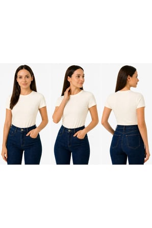 Body Bisiklet Yaka Yarım Kol örme kumaş viskon body kadın
