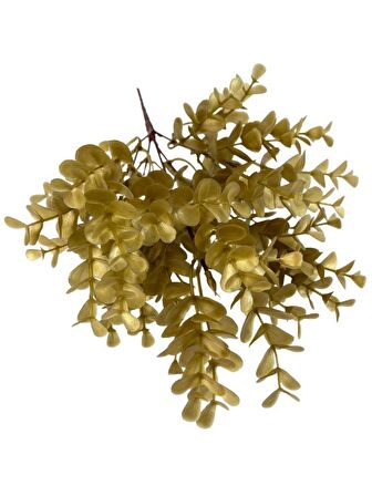 Yapay Çiçek Altın Gold Büyük Okaliptus Şimşir Demeti Garnitür Aradal Dekoratif Yapay Bitki