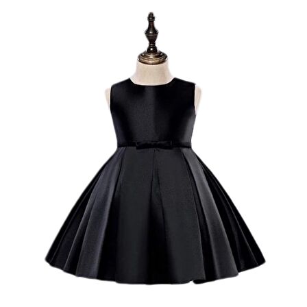 Parlak Kumaş Kurdalyeli Kız Çocuk Abiye - Çocuk Abiyesi - Mezuniyet Elbisesi - Kız Çocuk Elbise