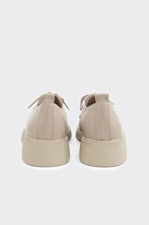 Hakiki Deri Bağcıklı Kadın Casual Ayakkabı 