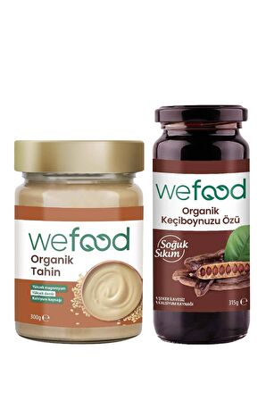 Wefood Organik Tahin 300 gr  + Wefood Organik Keçiboynuzu Özü 315 gr