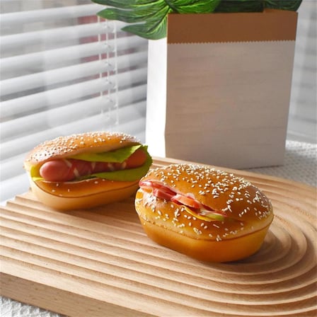 Yapay Sandviç Sosisli Model Yumuşak Dokulu 12cm