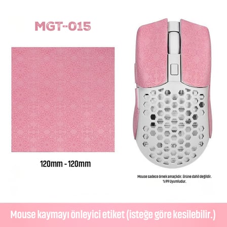 Mouse Tape Kaydırmaz Etiket – Kesilebilir Yapışkanlı Mouse Kayma Önleyici Bant 150×110 mm MGT-015