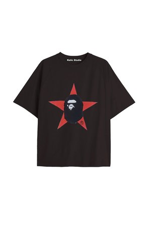 UNİSEX Bay Bape Desenli Siyah Yazlık T-shirt