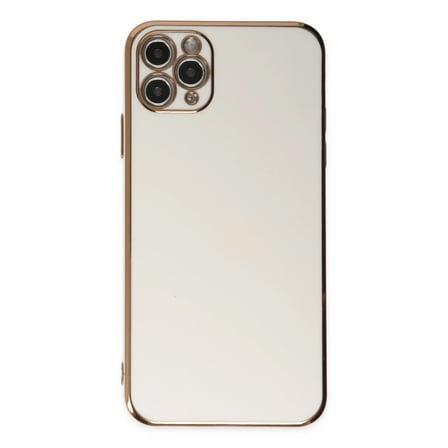 Apple iPhone 11 Pro Max Kılıf Volet Silikon - Beyaz