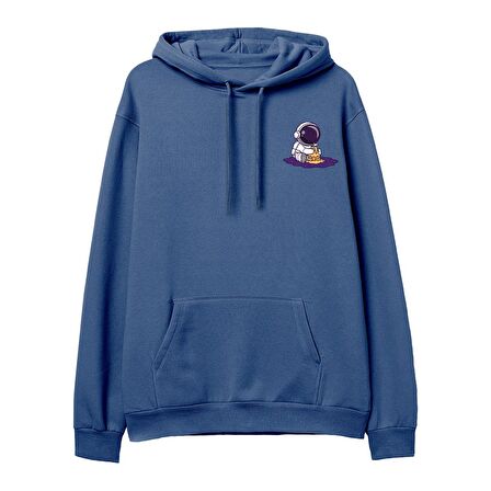 Astro-6 Baskılı Hoodie-Royal Mavi