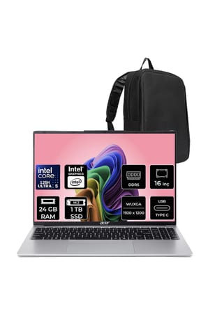 Aspire Lite Core Ultra 5 125H 24GB RAM 1TB SSD 16" FHD+ 120Hz FreeDos Dizüstü Bilgisayar AL16-71P