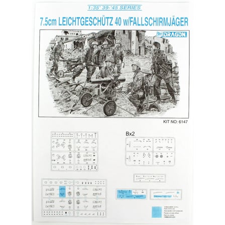 1/35 7.5cm Hafif Silahlar 40 ve MürettebatMaketi, Dragon 6147