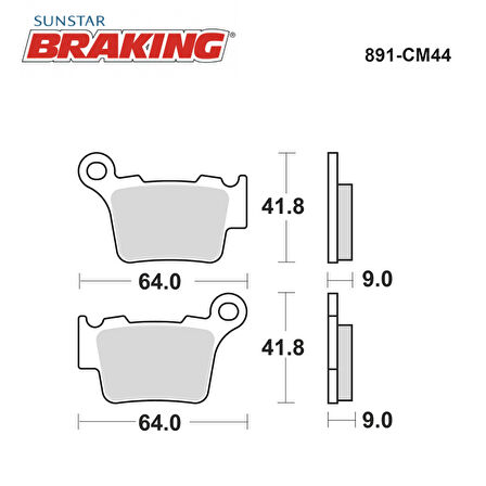 SİNTERLİ ARKA FREN BALATASI / KTM / SX-F / 450cc / ARKA  / 2004-2005-2006-2007-2008-2009-2010-2011-2012-2013-2014-2015-2016-2017-2018-2019-2020-2021