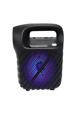 GTS1525 RGB Işıklı 4 inç Taşınabilir Bluetooth Hoparlör FM Radyo Parti Hoparlörü Acil Durum Feneri
