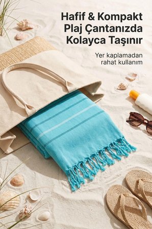 %100 Pamuklu Banyo Deniz Plaj Peştemal Havlu 70x150 Cm