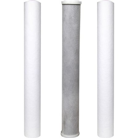Sulook Su Arıtma 20 Inch 5 Micron Tortu + B. Aktif Karbon + Tortu Filtre