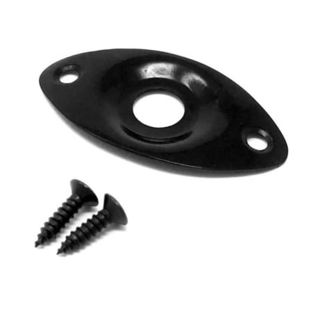 DR. PARTS JP1/BK SİYAH OVAL METAL JACK PLAKASI