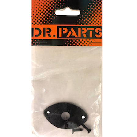 DR. PARTS JP1/BK SİYAH OVAL METAL JACK PLAKASI