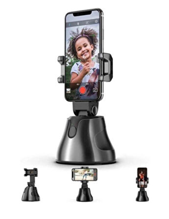 360° Smart Otomatik Yüz Takip Sistemli Telefon Tutucu - Telefon Tripodu Bluetoothlı Akıllı tripod