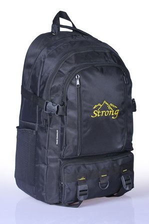 SR-02 Dağcı 17-18.4 Inch Laptop Bölmeli Büyük Boy Sırt Çantası,dağcı Çantası,seyahat Kamp Çantası SİYAH