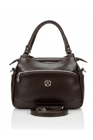 AS 745 Yumuşak Deri Çok Kullanışlı Küçük Boy Omuz Ve Çapraz Çantas KAHVERENGİ