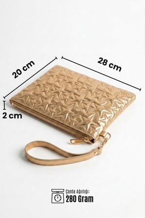 VT-003 YILDIZ DİKİŞLİ KADIN EL ÇANTASI CLUTCH ÇANTA OMUZ ÇANTASI ÇAPRAZ ÇANTA PÖRTFÖY ÇANTA PLATİN
