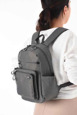 Sedef çanta SS 6002 KADIN OMUZ ÇANTA KOL ÇANTASI SUYA DAYANIKLI PARŞÜT KUMAŞ KOYU GRİ