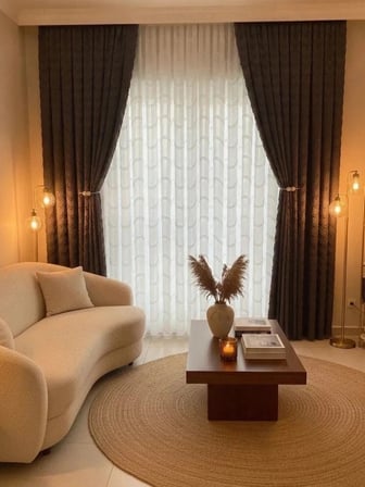 NİVEMESHOME MİLA  1-0060 TAM DESEN  EKRU  1/3 PİLELİ TÜL PERDE