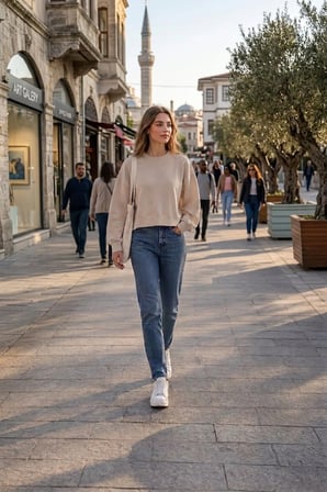 Kadın Crop Sweatshirt Bisiklet Yaka Pamuklu Yumuşak Dokulu Günlük Spor Sweatshirt