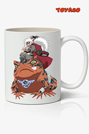 Naruto Jiraiya & Gamabunta Anime Temalı Beyaz Kupa Bardak Sevgiliye Arkadaşa Hediye