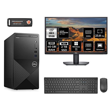 Dell Vostro 3020 i5 13400 40GB 2TB SSD RX550/4GB W11H N2050VDT3020MTU MASAÜSTÜ PC & 23.8" MONİTÖR