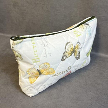 Uretti - Ege 7366 3530 El Yapımı Kelebek Baskı Model Clutch  / Portföy Çanta - 19cm x 29cm