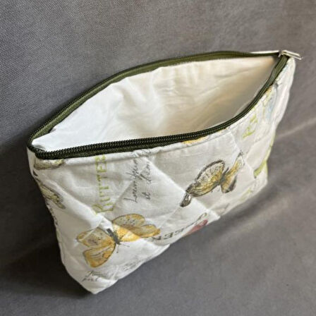 Uretti - Ege 7366 3530 El Yapımı Kelebek Baskı Model Clutch  / Portföy Çanta - 19cm x 29cm