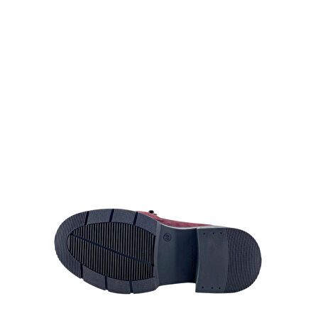  Disparita 257003 Hakiki Deri Loafer Kadın Ayakkabı Tokalı Fırfırlı