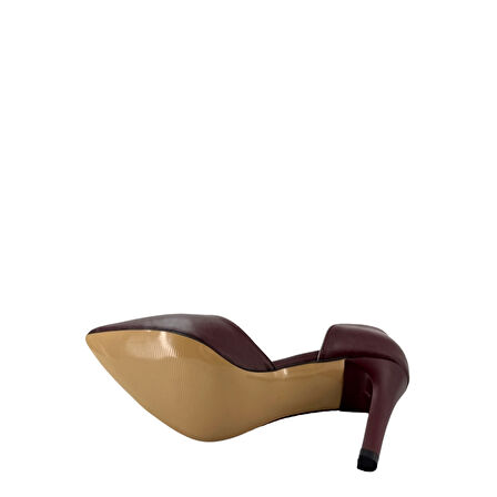  Hobby 26757 Deri Stiletto Kadın Ayakkabı File Detaylı 
